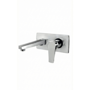 Single Lever Concealed Basin Mixer 40mm Complete with Upper Parts Flange, Handle